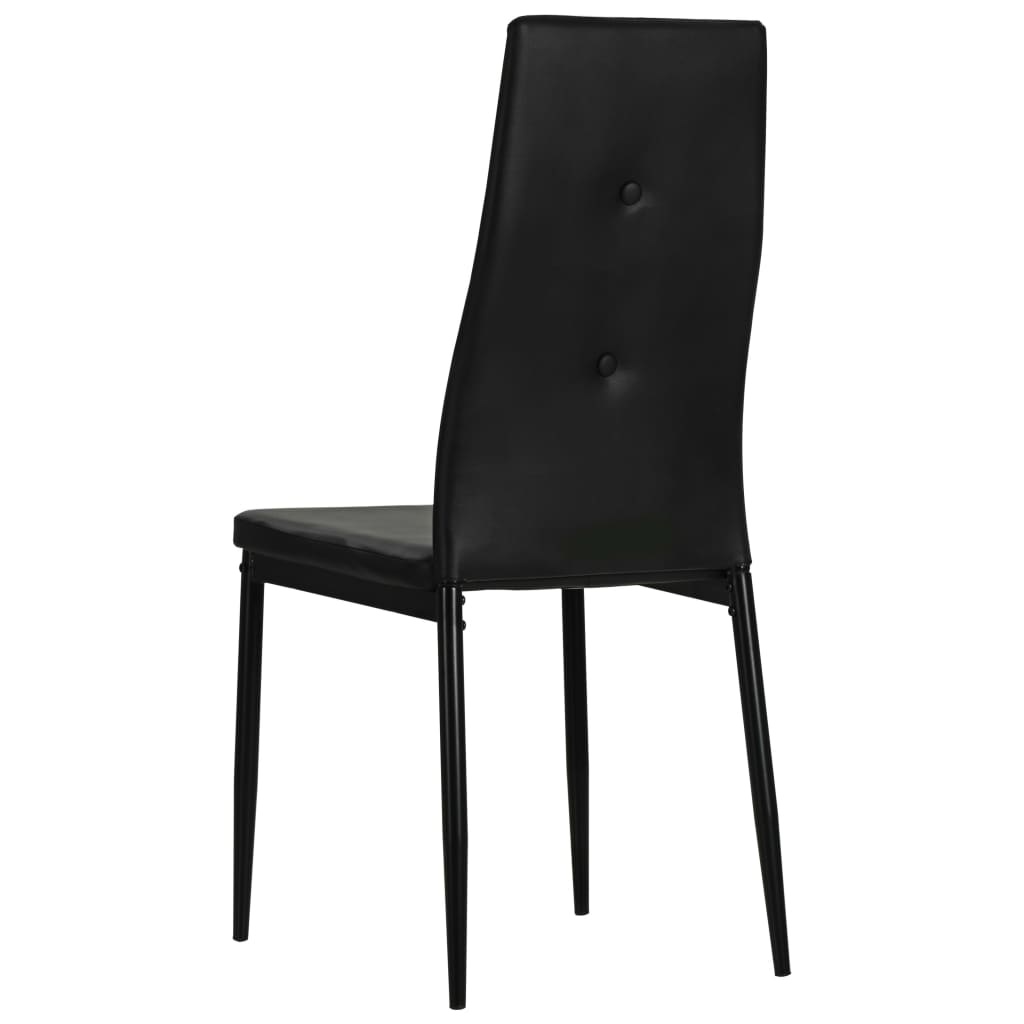 VidaXL Eetkamerstoelen 4 st kunstleer zwart