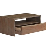 VidaXL Salontafel met natuurlijke rand 90x50x40 cm massief acaciahout grijs