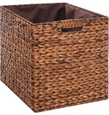 vidaXL Bankje met 2 manden 71x40x42 cm zeegras bruin