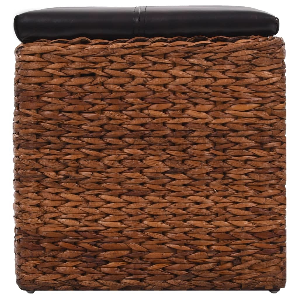 VidaXL Bankje met 3 manden 105x40x42 cm zeegras bruin