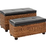 VidaXL Bankenset zeegras bruin 2-delig