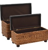 VidaXL Bankenset zeegras bruin 2-delig