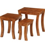 VidaXL Tafeltjesset 50x35x50 cm massief acaciahout bruin 3-delig