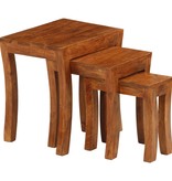 VidaXL Tafeltjesset 50x35x50 cm massief acaciahout bruin 3-delig
