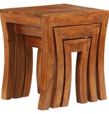 VidaXL Tafeltjesset 50x35x50 cm massief acaciahout bruin 3-delig