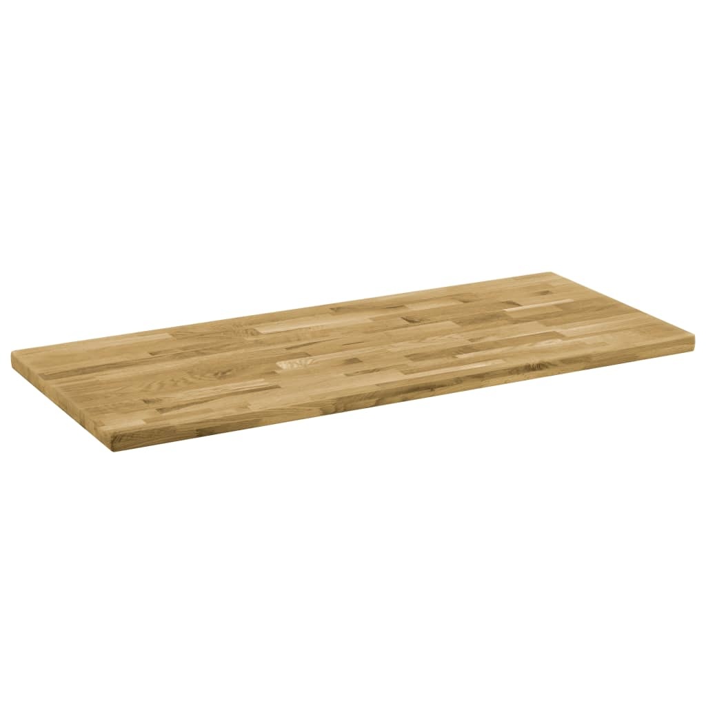 VidaXL Tafelblad rechthoekig 44 mm 140x60 cm massief eikenhout