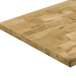 vidaXL Tafelblad rechthoekig 44 mm 120x60 cm massief eikenhout