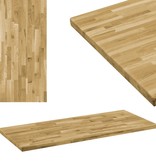 vidaXL Tafelblad rechthoekig 44 mm 100x60 cm massief eikenhout