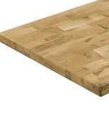 vidaXL Tafelblad rechthoekig 44 mm 100x60 cm massief eikenhout