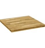 vidaXL Tafelblad vierkant 44 mm 80x80 cm massief eikenhout