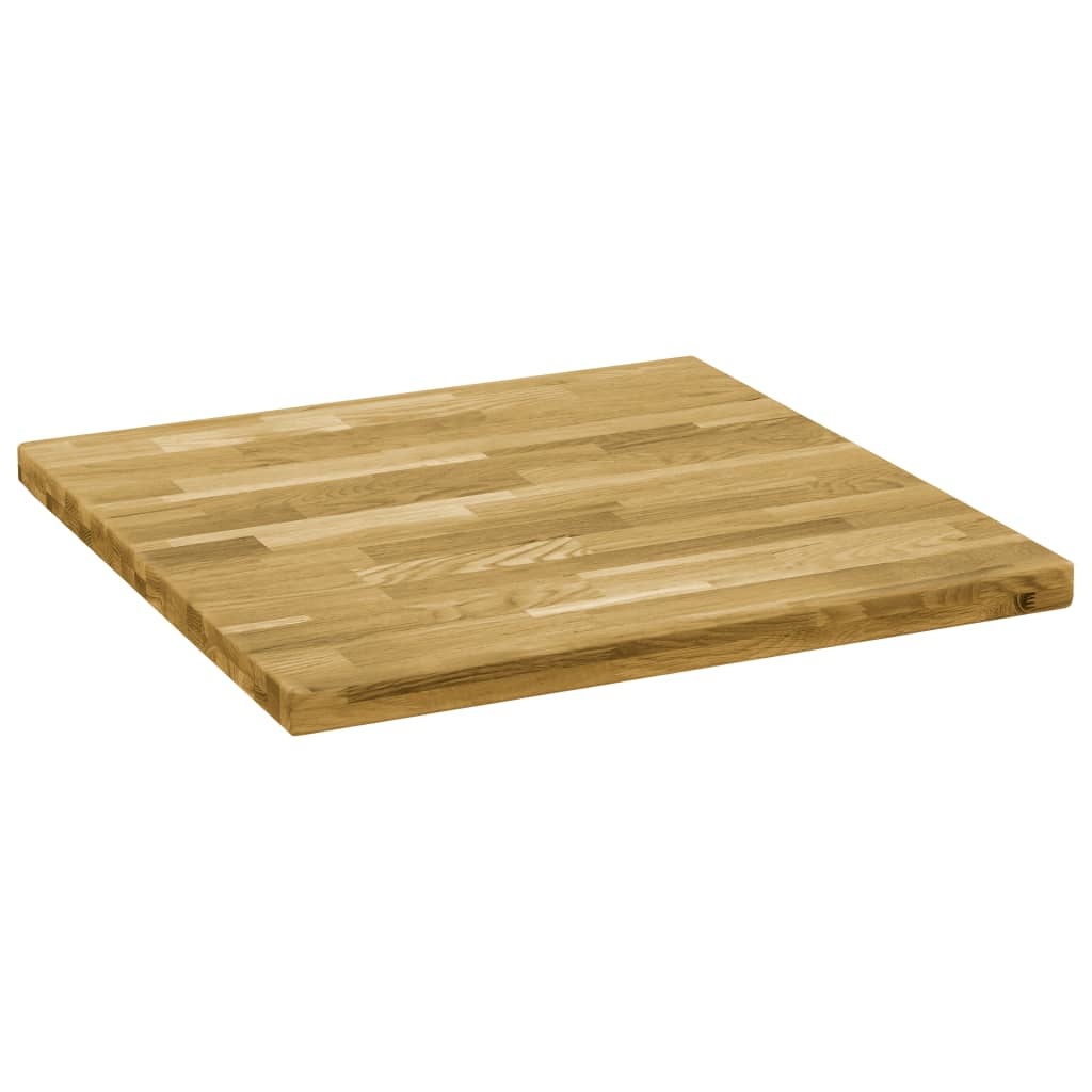VidaXL Tafelblad vierkant 44 mm 80x80 cm massief eikenhout