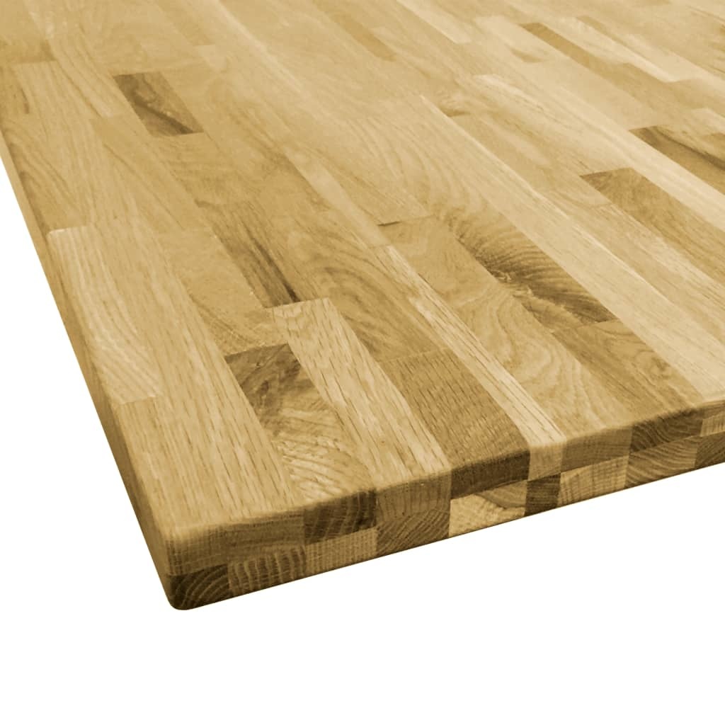 vidaXL Tafelblad vierkant 44 mm 80x80 cm massief eikenhout