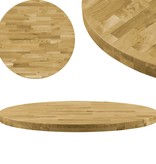 vidaXL Tafelblad rond 44 mm 800 mm massief eikenhout