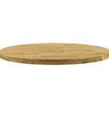 vidaXL Tafelblad rond 44 mm 800 mm massief eikenhout