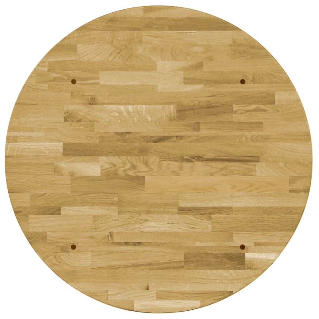 vidaXL Tafelblad rond 44 mm 800 mm massief eikenhout