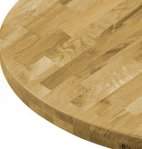 vidaXL Tafelblad rond 44 mm 800 mm massief eikenhout