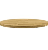 vidaXL Tafelblad rond 44 mm 700 mm massief eikenhout