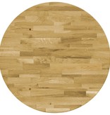 vidaXL Tafelblad rond 44 mm 700 mm massief eikenhout