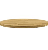 vidaXL Tafelblad rond 44 mm 400 mm massief eikenhout