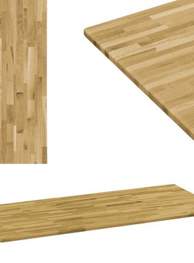 vidaXL Tafelblad rechthoekig 23 mm 120x60 cm massief eikenhout