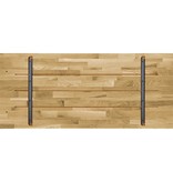 vidaXL Tafelblad rechthoekig 23 mm 120x60 cm massief eikenhout