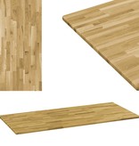 vidaXL Tafelblad rechthoekig 23 mm 100x60 cm massief eikenhout