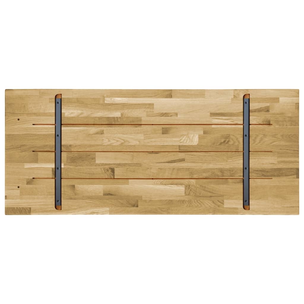 VidaXL Tafelblad rechthoekig 23 mm 100x60 cm massief eikenhout