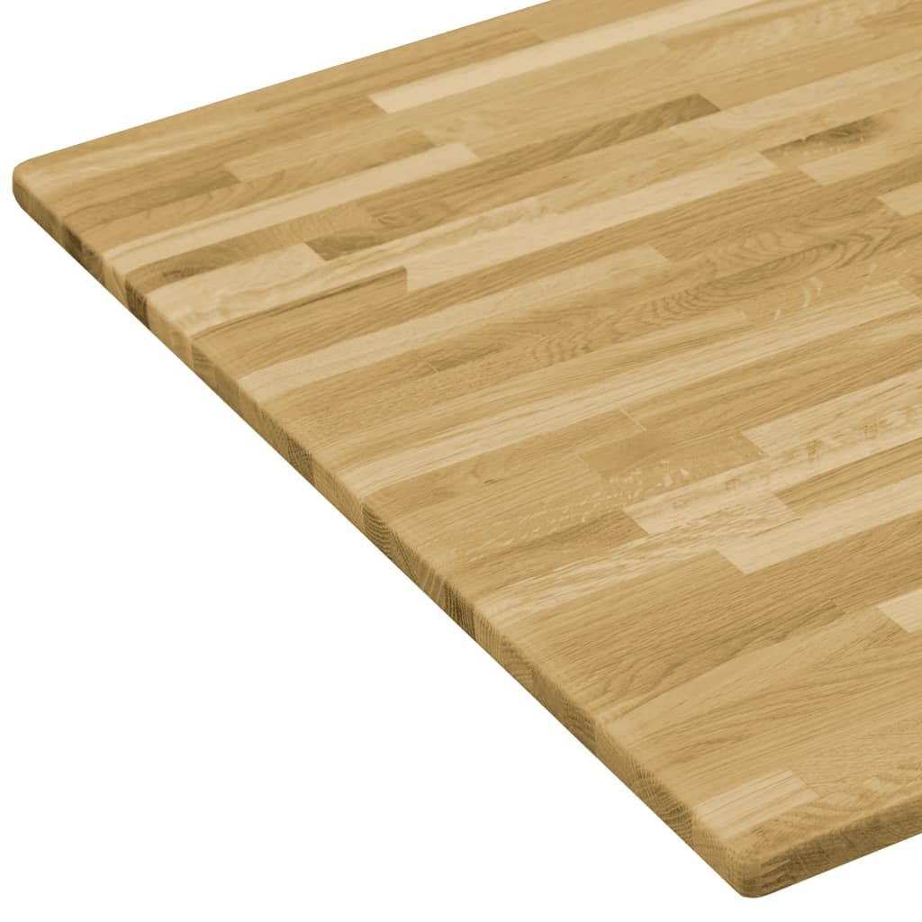 VidaXL Tafelblad rechthoekig 23 mm 100x60 cm massief eikenhout