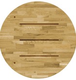 vidaXL Tafelblad rond 23 mm 600 mm massief eikenhout