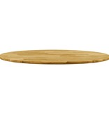 VidaXL Tafelblad rond 23 mm 500 mm massief eikenhout