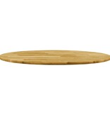 VidaXL Tafelblad rond 23 mm 400 mm massief eikenhout