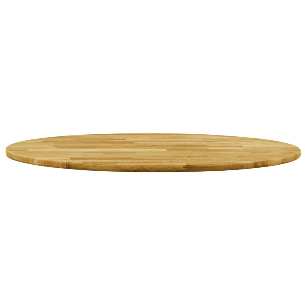 VidaXL Tafelblad rond 23 mm 400 mm massief eikenhout