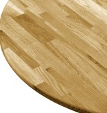 VidaXL Tafelblad rond 23 mm 400 mm massief eikenhout