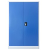 VidaXL Kantoorkast 90x40x140 cm metaal grijs en blauw