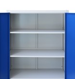VidaXL Kantoorkast 90x40x140 cm metaal grijs en blauw