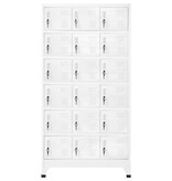 VidaXL Lockerkast met 18 vakken 90x40x180 cm metaal
