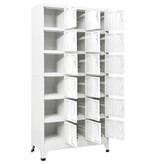 VidaXL Lockerkast met 18 vakken 90x40x180 cm metaal