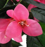 vidaXL Kunstplant met pot rododendron 155 cm groen en roze