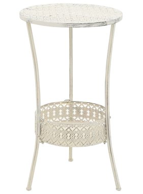 VidaXL Bistrotafel vintage stijl rond 40x70 cm metaal wit