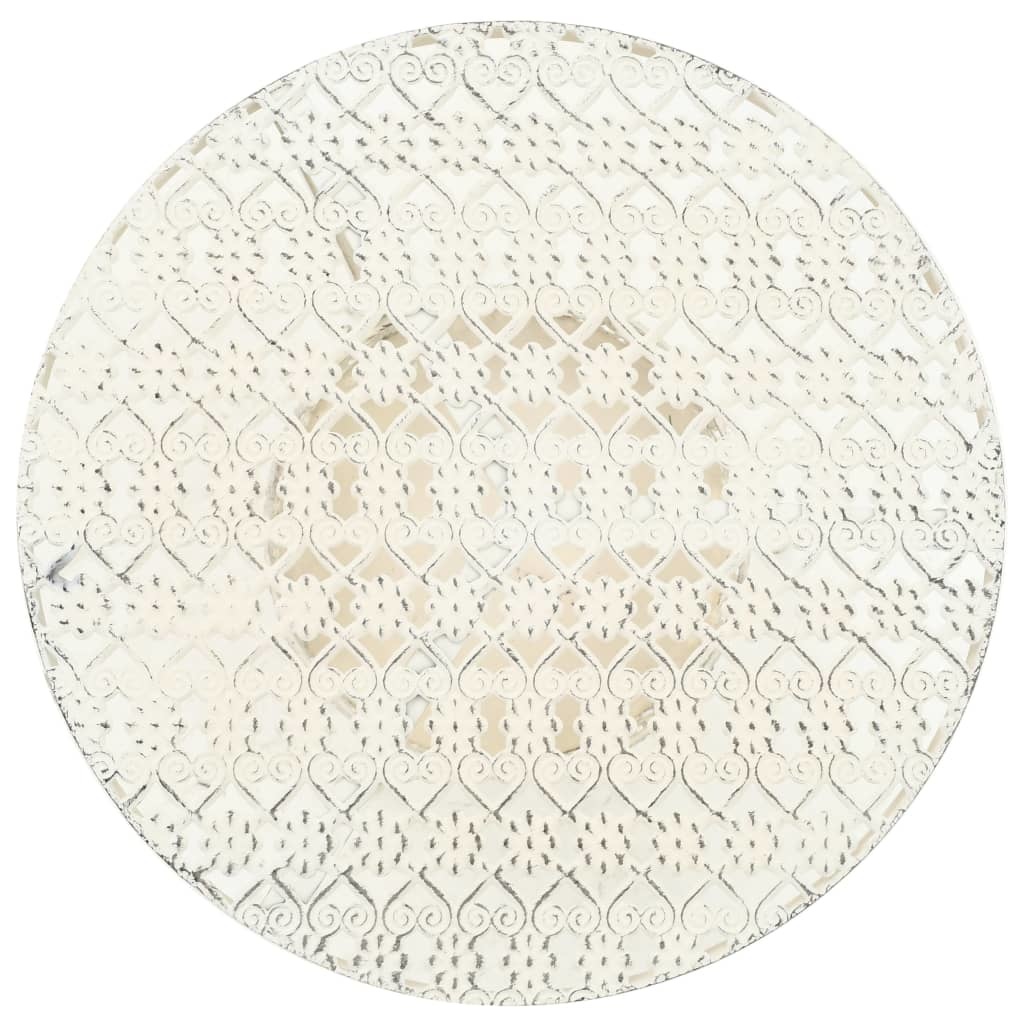 VidaXL Bistrotafel vintage stijl rond 40x70 cm metaal wit