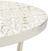 VidaXL Bistrotafel vintage stijl rond 40x70 cm metaal wit