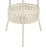 VidaXL Bistrotafel vintage stijl rond 40x70 cm metaal wit