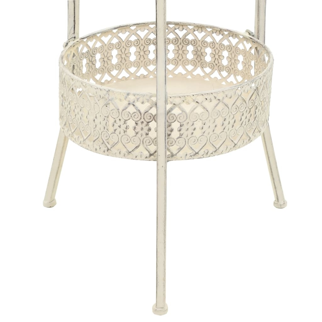 VidaXL Bistrotafel vintage stijl rond 40x70 cm metaal wit