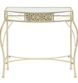 VidaXL Bijzettafel Franse stijl 82x39x76 cm metaal goudkleurig