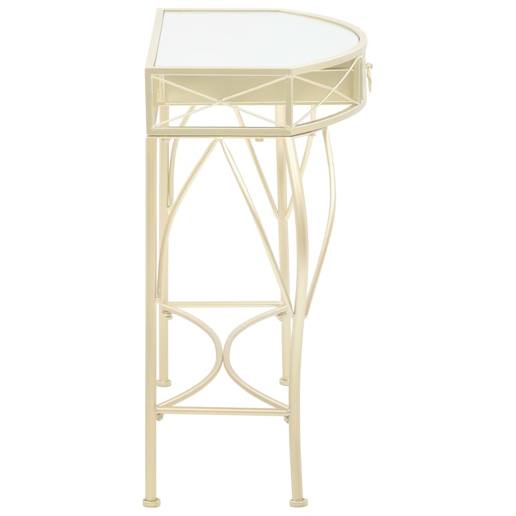 VidaXL Bijzettafel Franse stijl 82x39x76 cm metaal goudkleurig