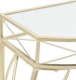 VidaXL Bijzettafel Franse stijl 82x39x76 cm metaal goudkleurig