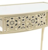 VidaXL Bijzettafel Franse stijl 82x39x76 cm metaal goudkleurig