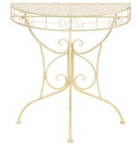 VidaXL Bijzettafel vintage stijl half rond 72x36x74 cm metaal goud