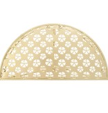 VidaXL Bijzettafel vintage stijl half rond 72x36x74 cm metaal goud