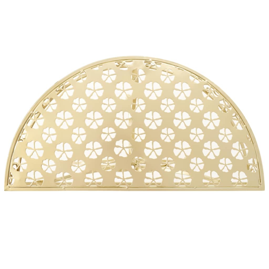 VidaXL Bijzettafel vintage stijl half rond 72x36x74 cm metaal goud